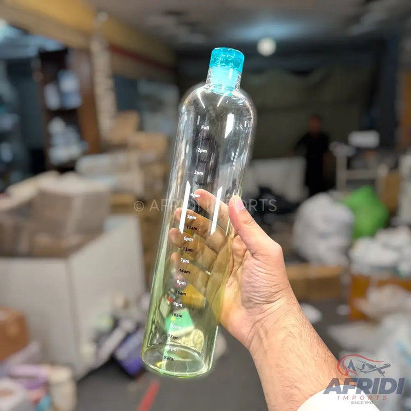 1000ml Glass Water Bottle - Green (KK81 - A) - Afridi Imports