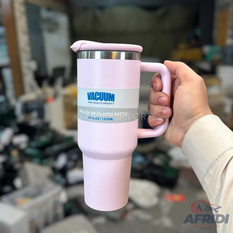 1200ml Stainless Steel Vacuum Tumbler - Pink - Afridi Imports