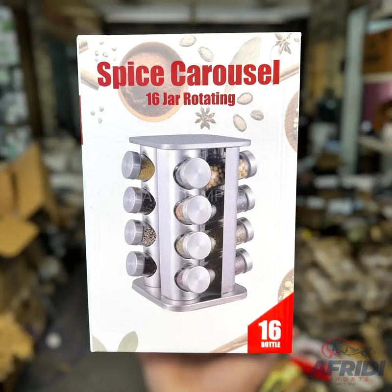 16 Piece Rotating Spice Jar Set