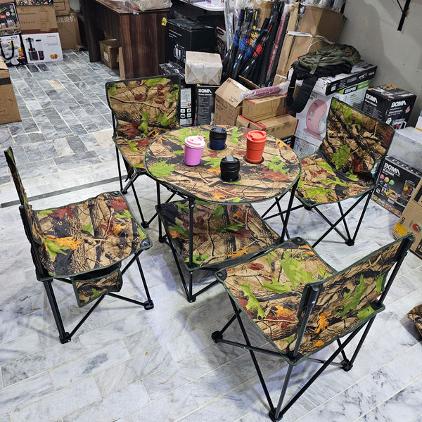 Lot Imported Folding Chair Set with Table