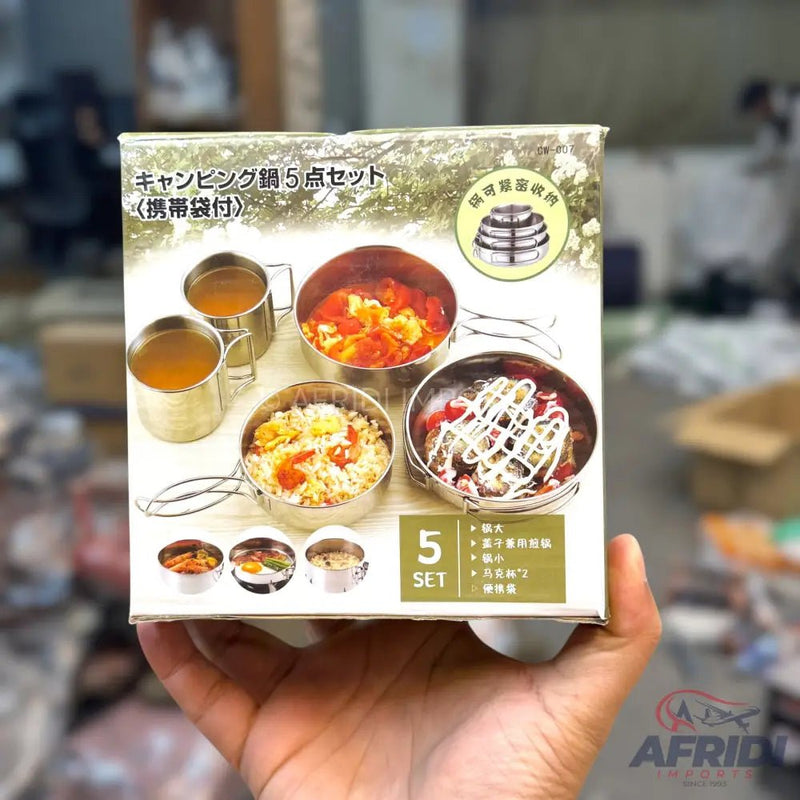 5 Piece Portable Cooking Set - Afridi Imports