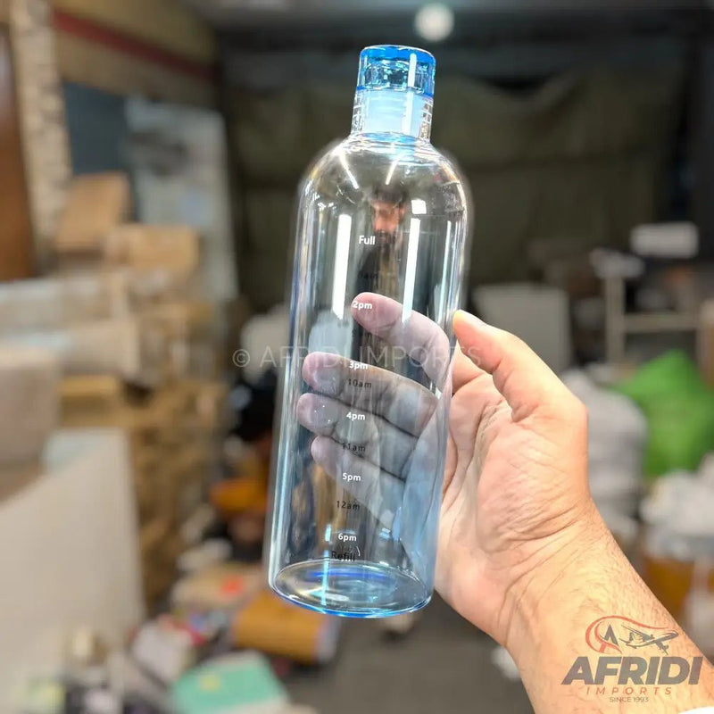 700ml Glass Water Bottle - Blue (KK79 - B) - Afridi Imports
