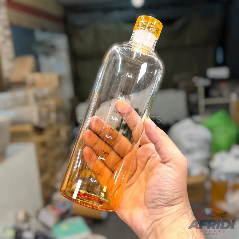 700ml Glass Water Bottle - Orange (KK79 - A) - Afridi Imports