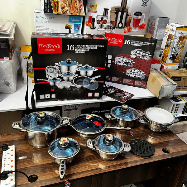 Amazon Lot Imported Dekoch 16 Piece Cookware Set