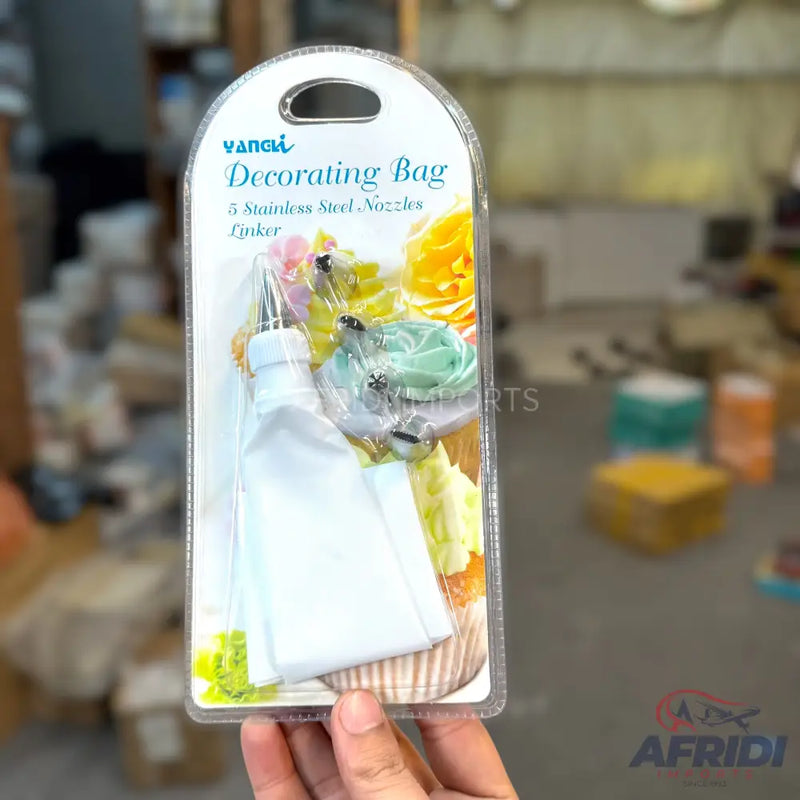Cake Decoration Bag - 5 Nozzles - Afridi Imports