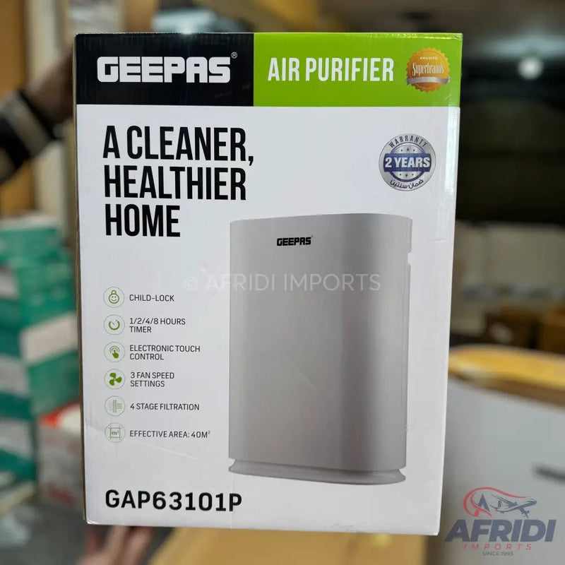 Geepas Air Purifier 40 Square - 2 Years Warranty - Afridi Imports
