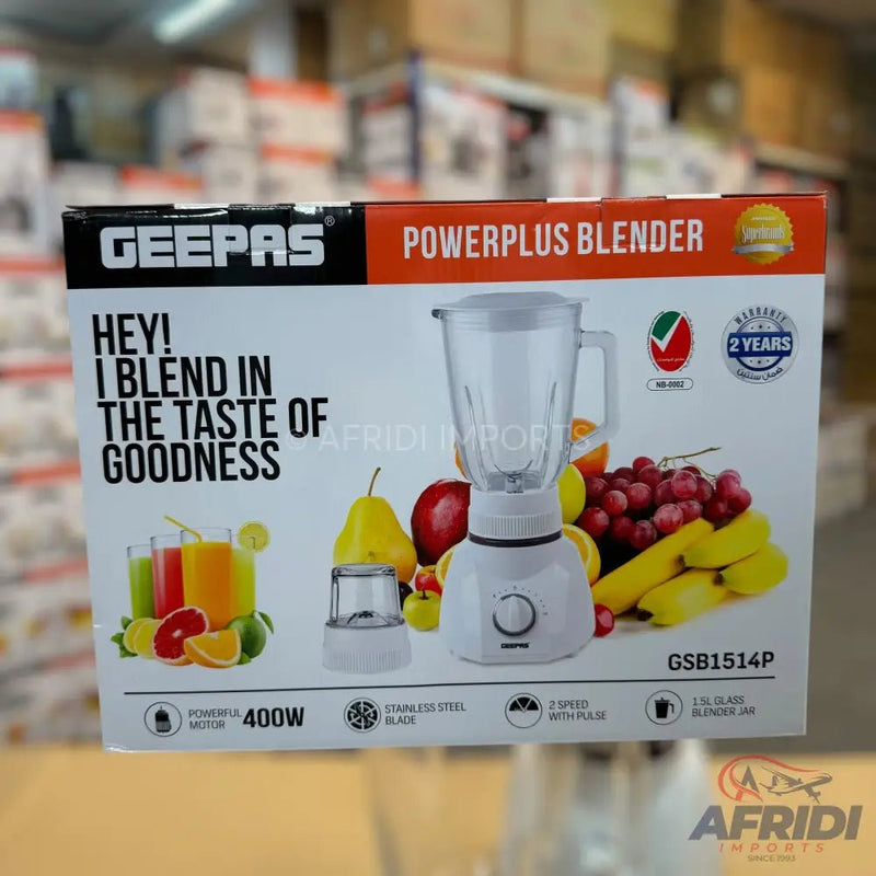 Geepas Powerful Blender || Original Product + 2 - Year Local Warranty - Afridi Imports