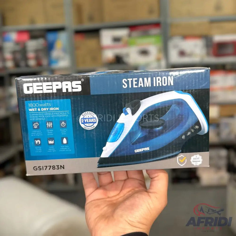 Geepas Steam Iron || Original Product + 2 - Year Local Warranty - Afridi Imports