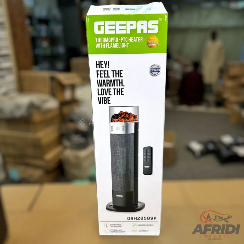 Geepas Thermopro PTC Heater With Flamelight - Afridi Imports