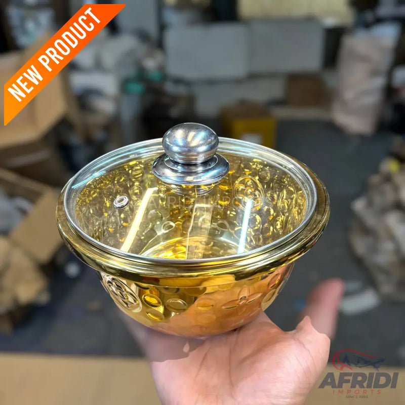 Golden Bowl with Lid