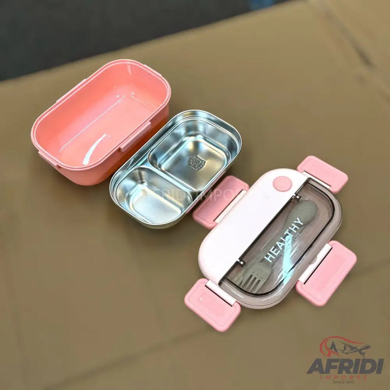 Healthy Insulated Lunch Box - Pink (LF7 - D) - Afridi Imports
