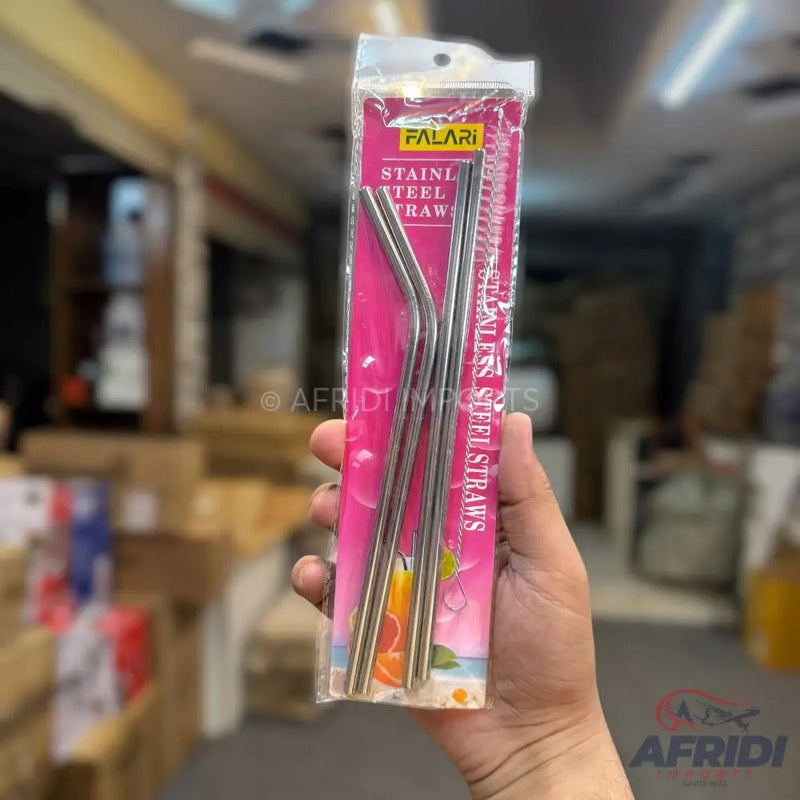 Metal Straw Set - Re - Useable - Afridi Imports
