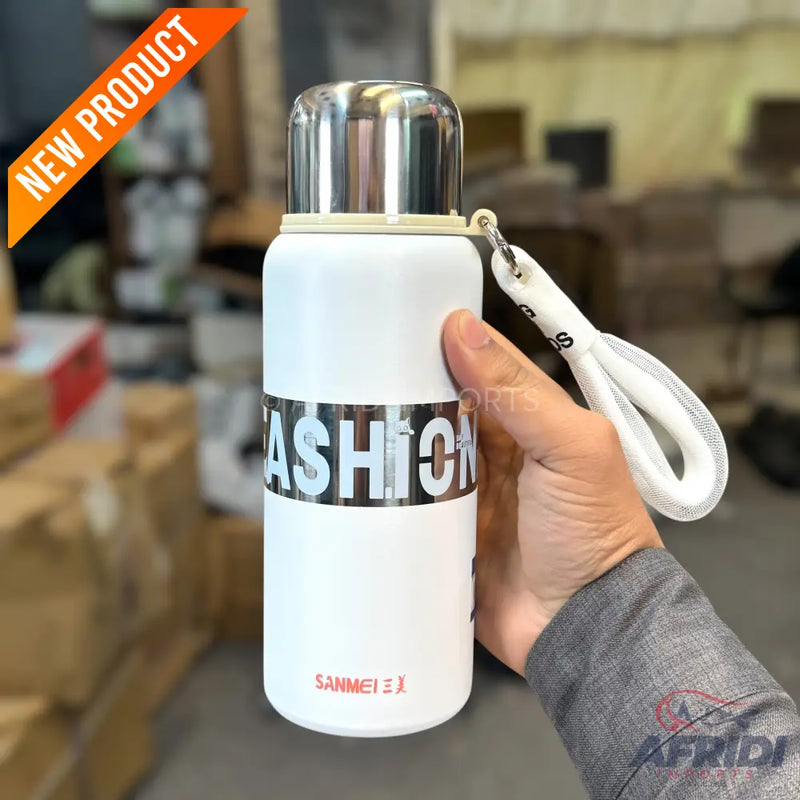 Sanmei 750ml Insulated Bottle - White