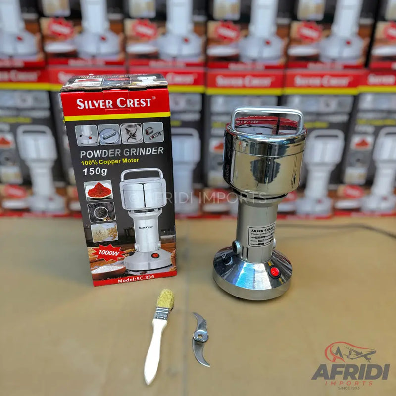 Silver Crest powder grinder with a 150g capacity and 1000W power.