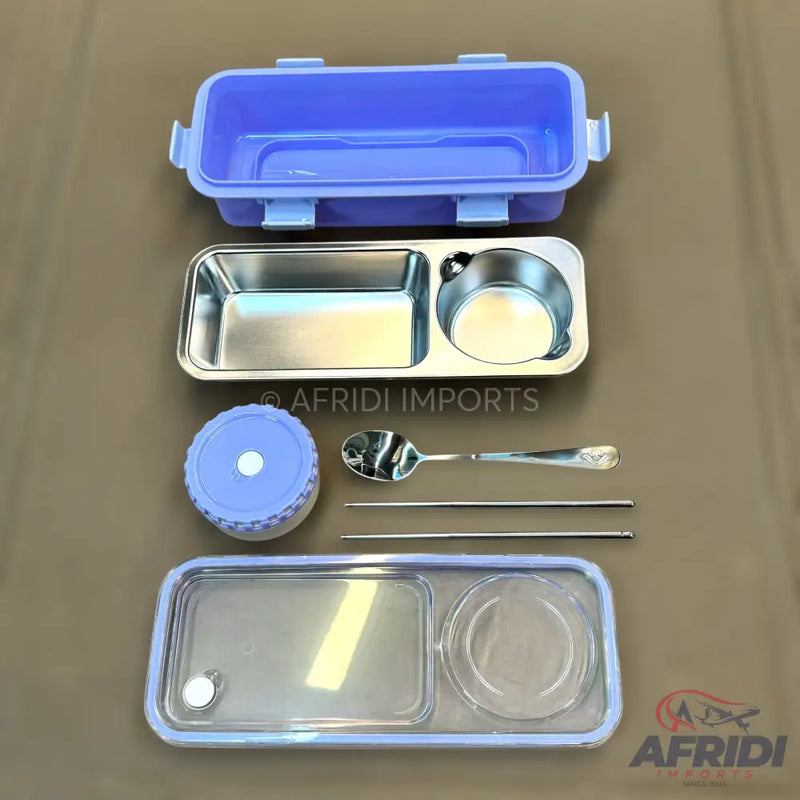 Steel Lunch Box - Double Insulated - Afridi Imports