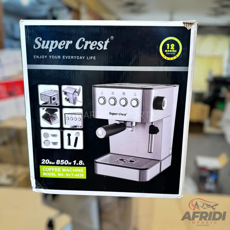 Super Crest 20-Bar Espresso Machine - German Lot