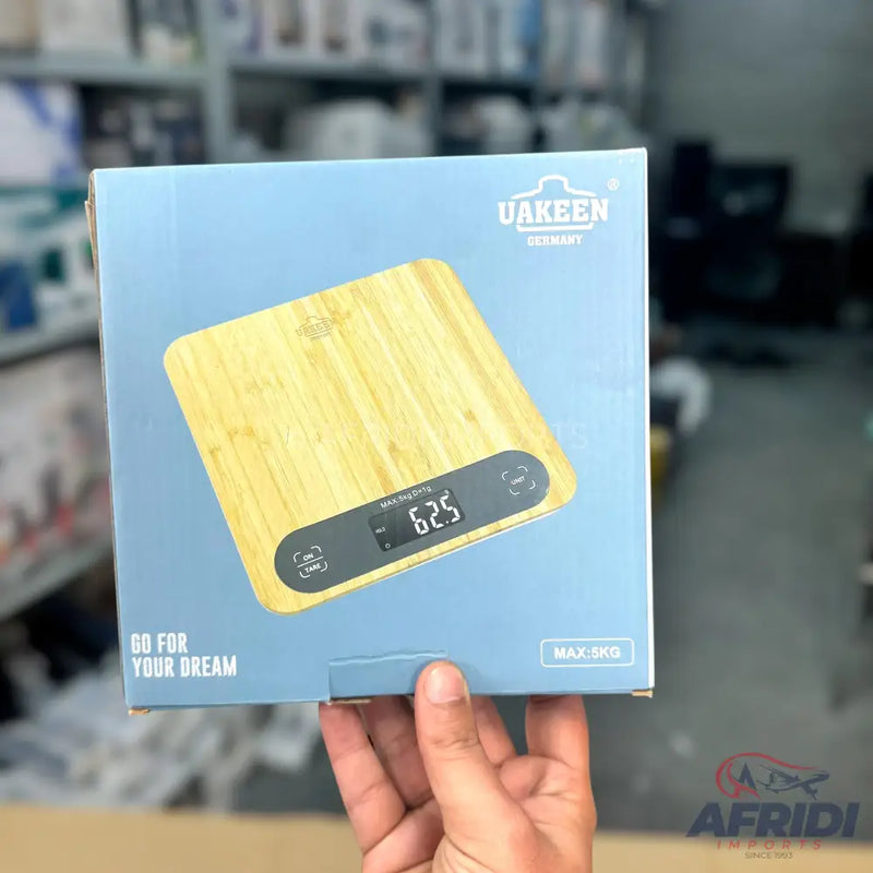 Uakeen Bamboo 5KG Kitchen Scale - German Lot