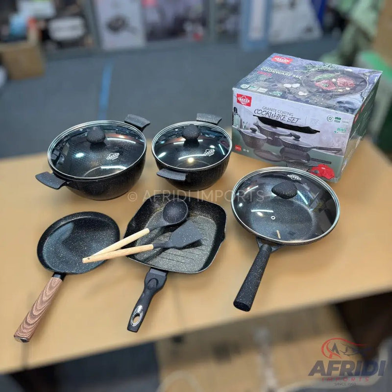 Uakeen Granite 13 Piece Cookware Set - German Lot - Afridi Imports