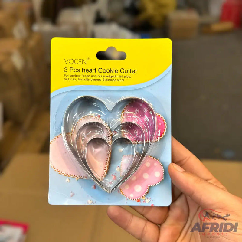 Vocen 3Pcs Pcs Heart Cookie Cutter 100395