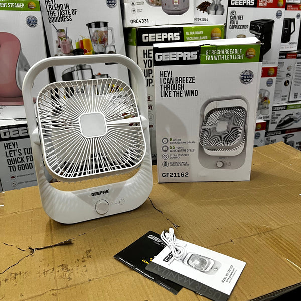 Geepas Rechargeable Fan With LED Light GF21162