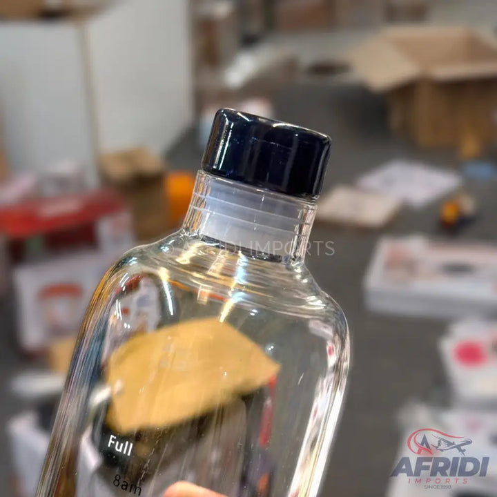 1000ml Glass Water Bottle - Black (KK79-A)