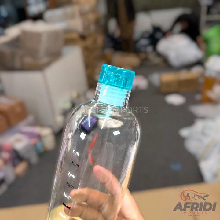 Good Moments - 1000ml Glass Water Bottle - Green (RW77)