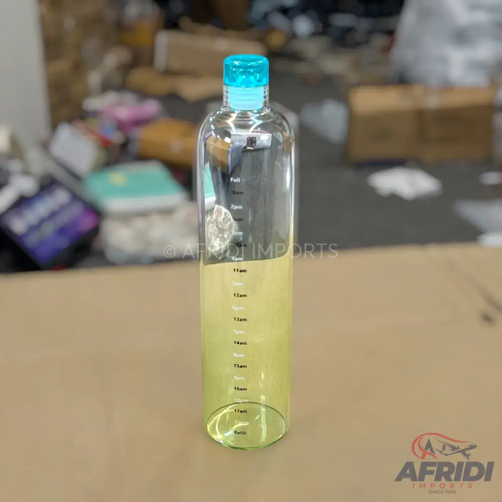 Good Moments - 1000ml Glass Water Bottle - Green (RW77)