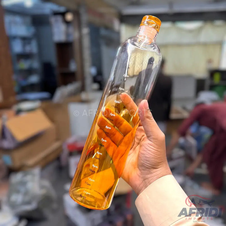 1000ml Glass Water Bottle - Orange (KK79-B)