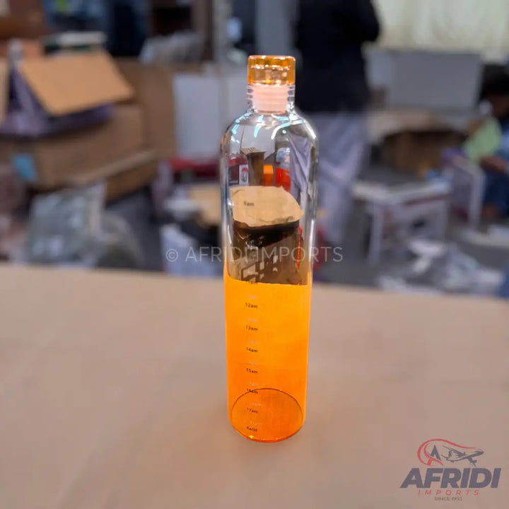 1000ml Glass Water Bottle - Orange (KK79-B)
