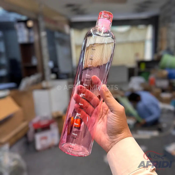 1000ml Glass Water Bottle - Pink (KK79-D)