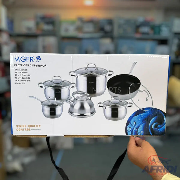 11 Piece Cookware Set with Kettle Swiss Lot