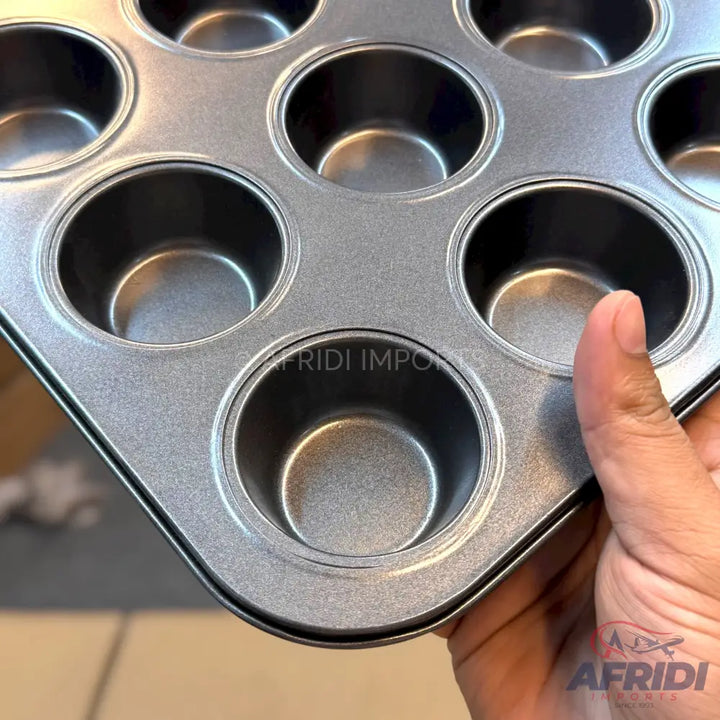 12 Cup Cake Non Stick Baking Tray (112A)
