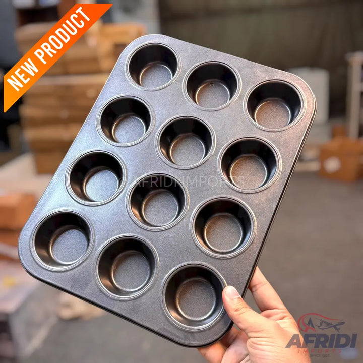 12 Cup Cake Non Stick Baking Tray (112A)