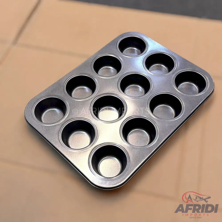 12 Cup Cake Non Stick Baking Tray (112A)
