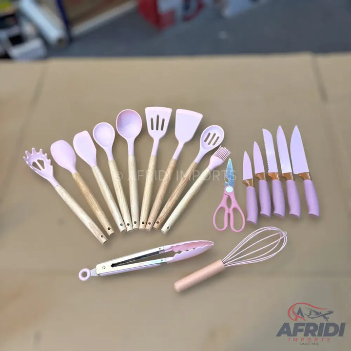 19 Piece Kitchen Utensils & Knives Set