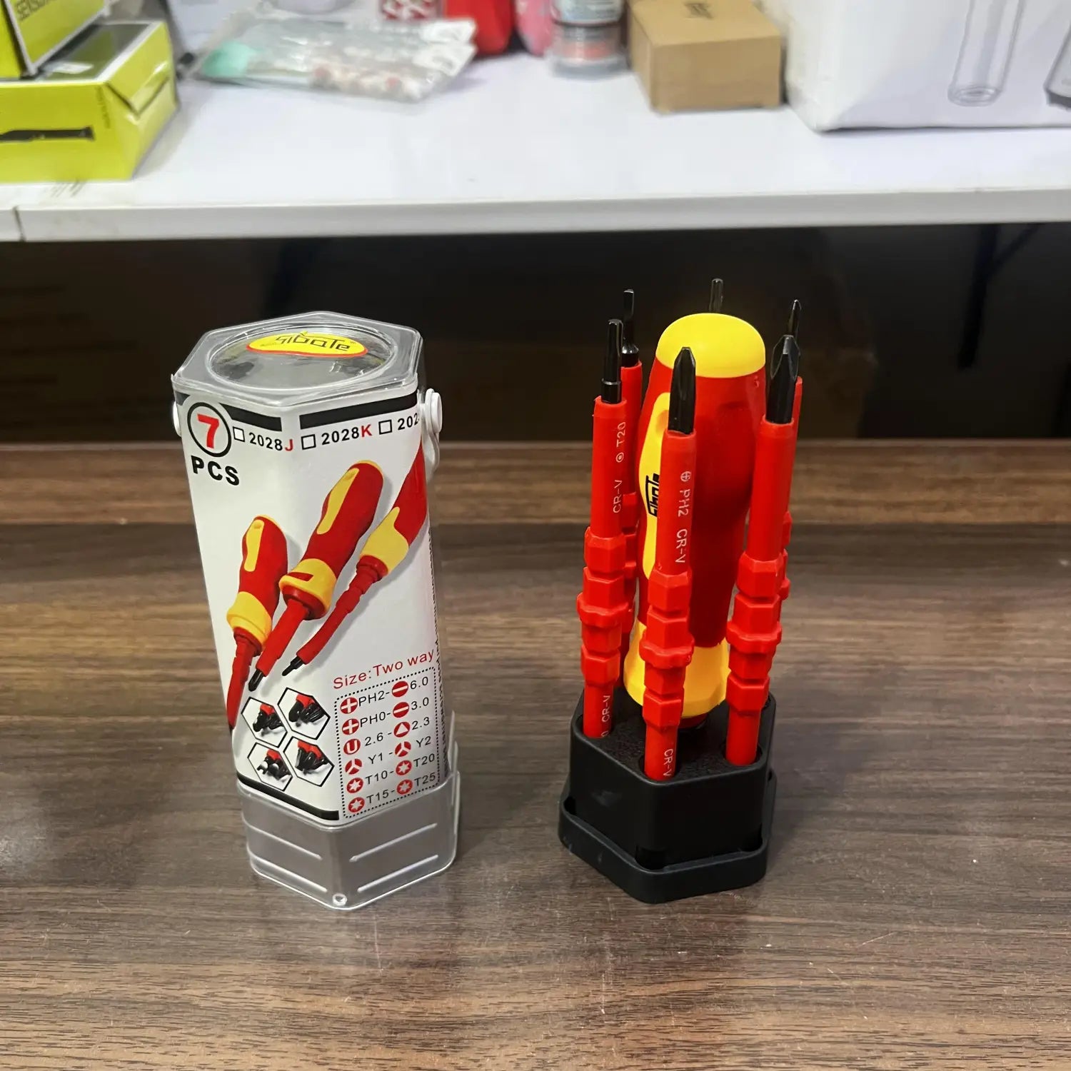 Imported Sibate 13 in 1 Screwdriver Set with interchangeable bits in clear case