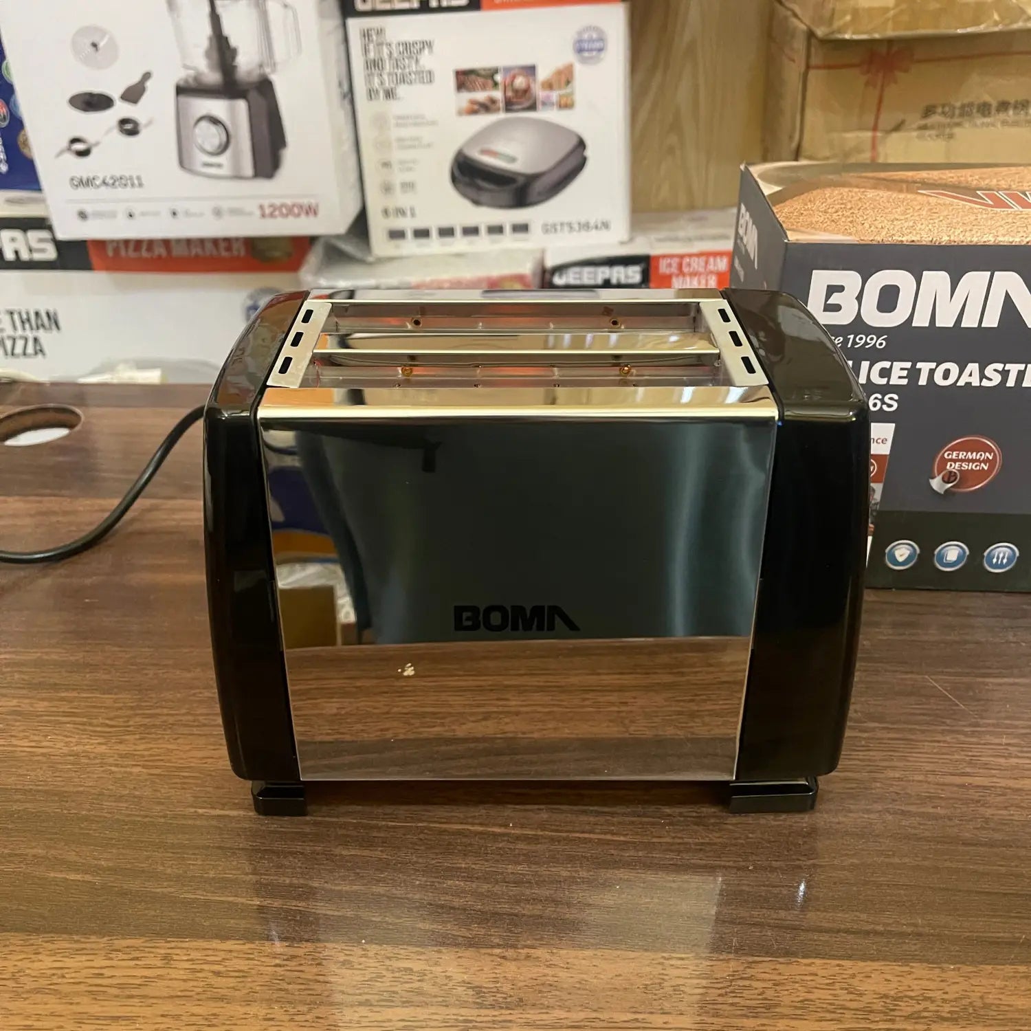Black and silver imported Boma Mini Bread Toaster from German Lot Imported Boma Mini
