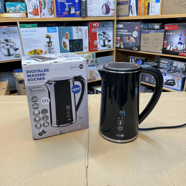 German Lot Imported Switchon 1.7L electric kettle black for efficient boiling