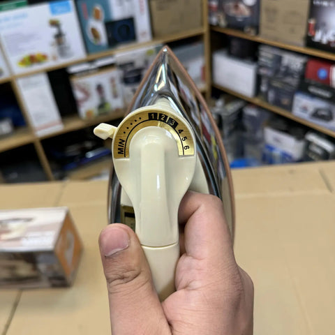 Cream-colored German Lot Imported Boma Heavy Dry Iron BM-3002 with adjustable temperature dial