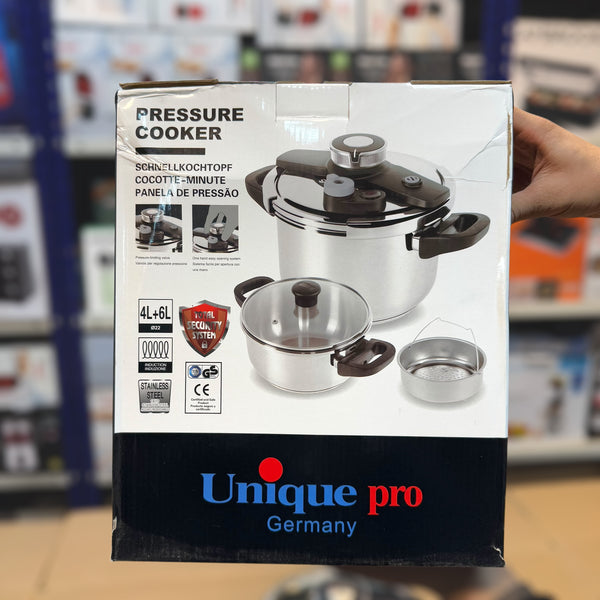 Unique Pro 4+6L Pressure Cooker - German Lot Imported