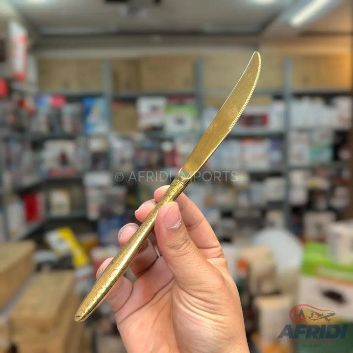 24 Pieces Golden Cutlery Set Lot Imported