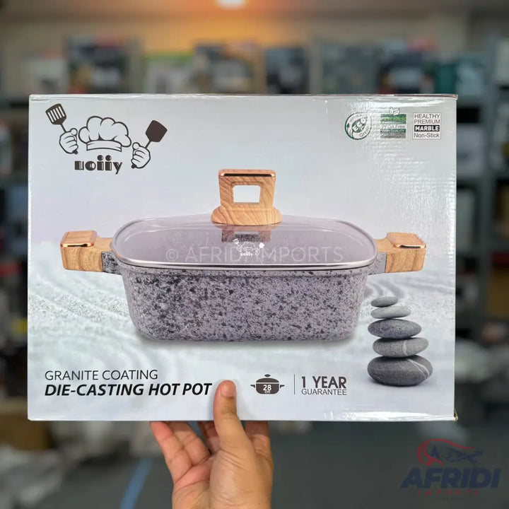 28cm Granite Coated Die Cast Hot Pot