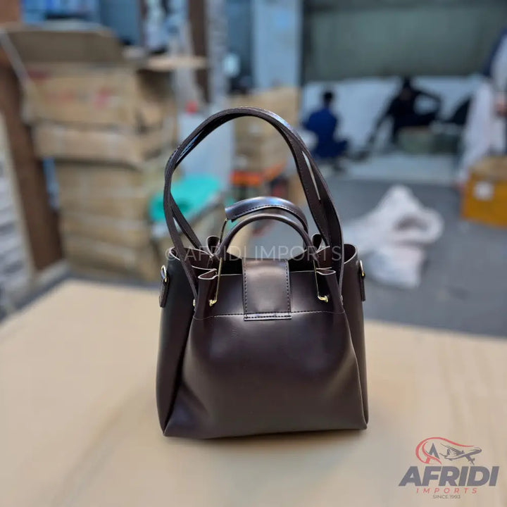 3 Piece Handbag Set - Brown