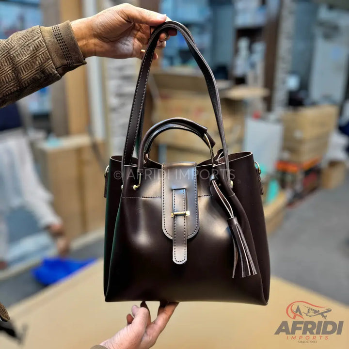 3 Piece Handbag Set - Brown