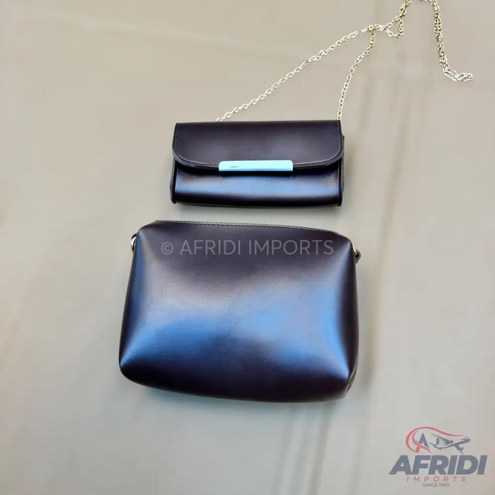 3 Piece Handbag Set - Brown