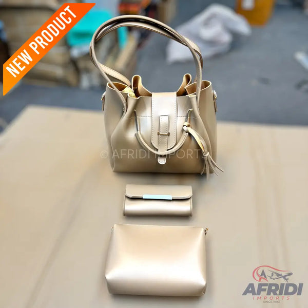 3 Piece Handbag Set - Cream