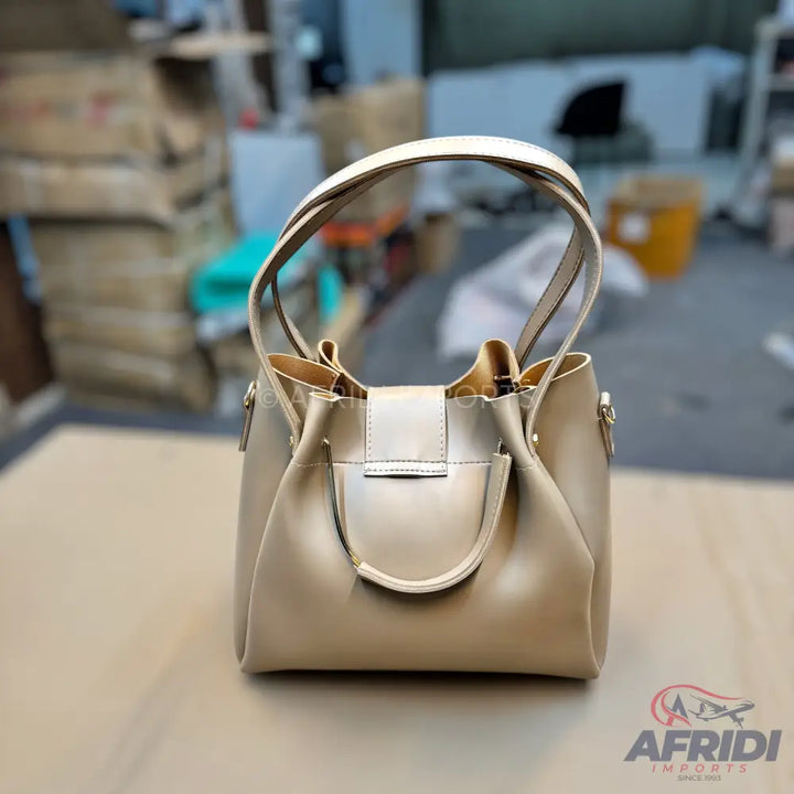 3 Piece Handbag Set - Cream