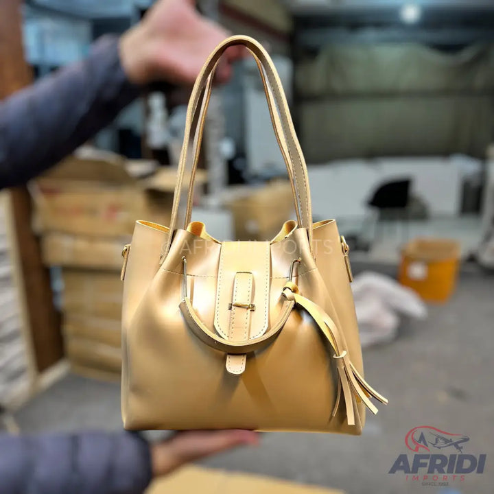 3 Piece Handbag Set - Cream