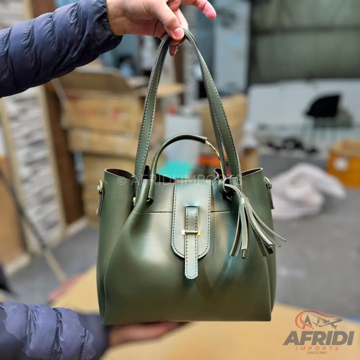 3 Piece Handbag Set - Green