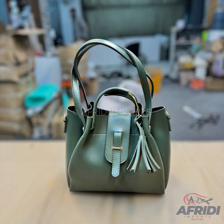 3 Piece Handbag Set - Green